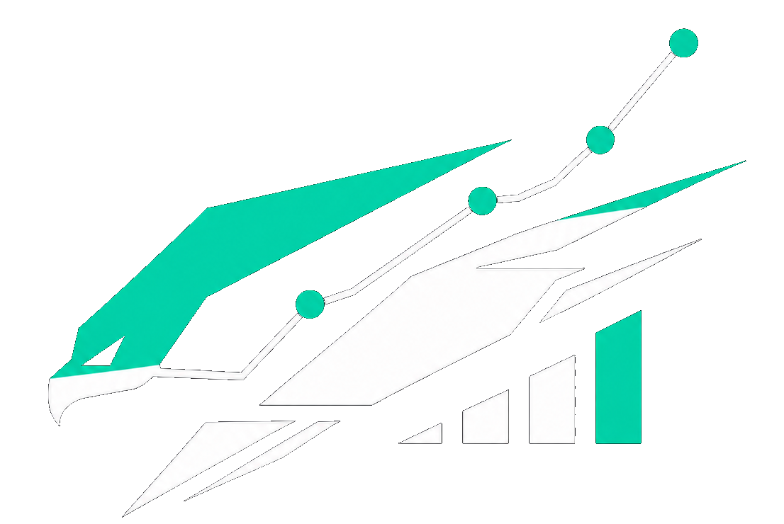 TechHawks hawk and analytics growth logo